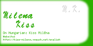 milena kiss business card